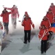 Армении во главе знаменосца Сергея Микаеляна на церемонии открытия  XXII зимних Олимпийских игр в Сочи